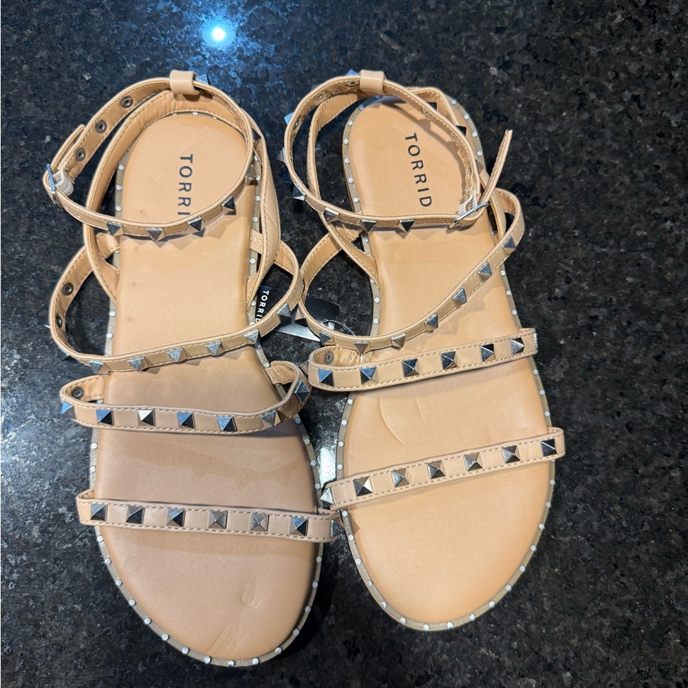 Torrid Tan Studded Sandals